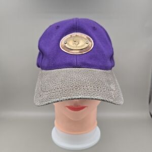 Vintage Annco Minnesota Vikings Medal Logo Adjustable Leather Strapback Hat